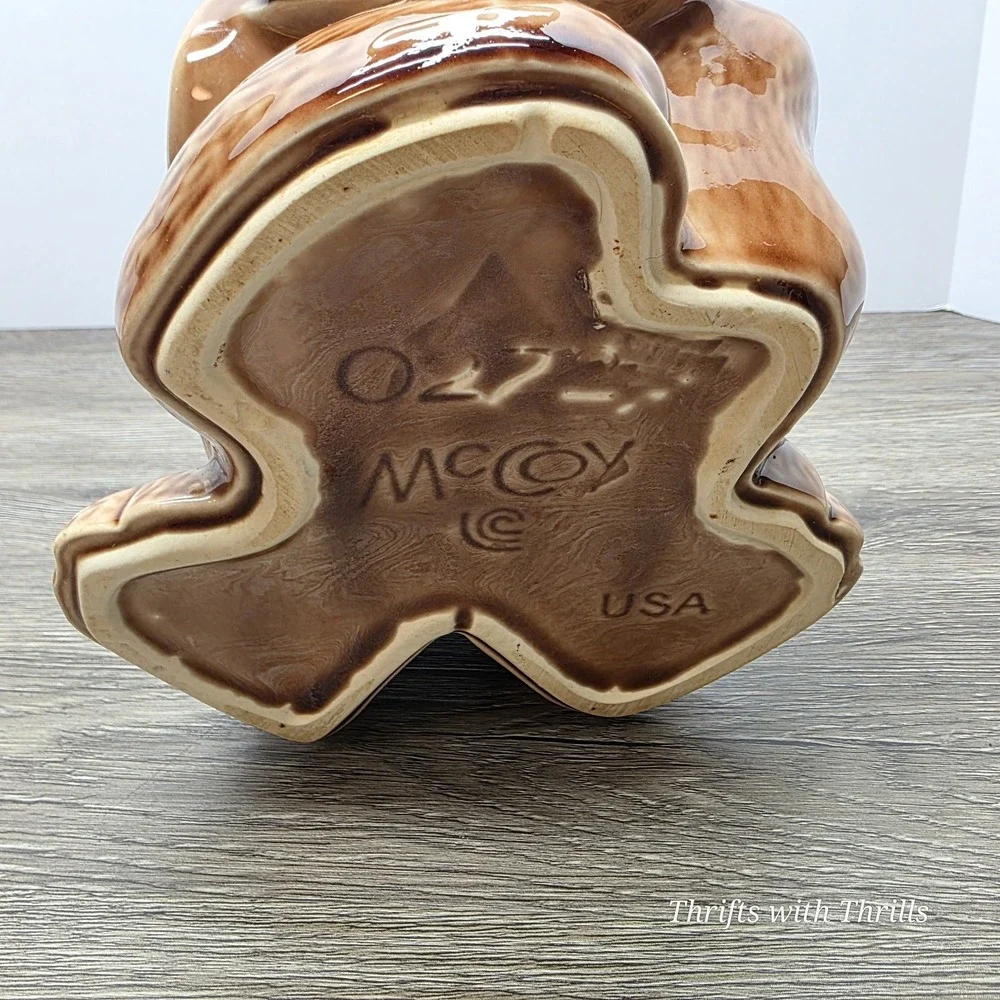 Vintage McCoy Brown Hound Dog Cookie Jar #0272 Canister